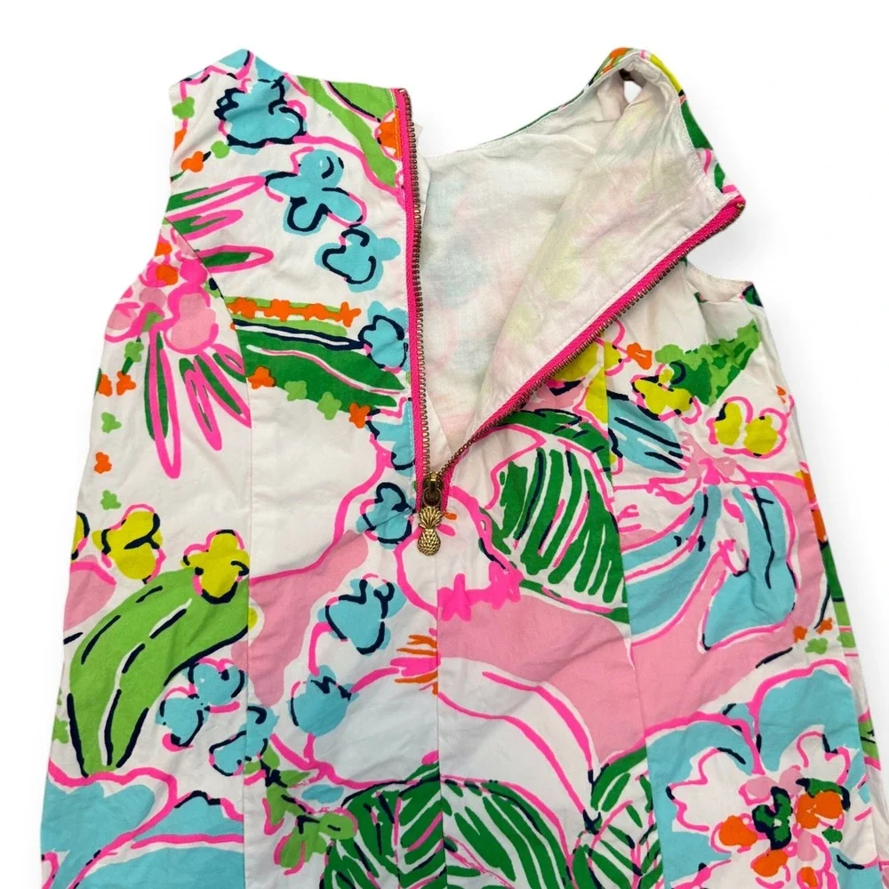 Lilly Pulitzer Target 20th Anniversary Floral Soutache Shift Dress 2T Pink Green